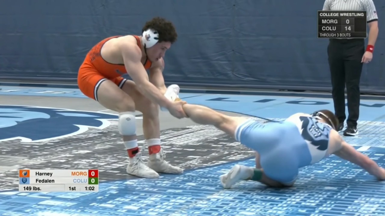 149lbs Eugene Harney (Morgan State) vs Richard Fedalen (Columbia)