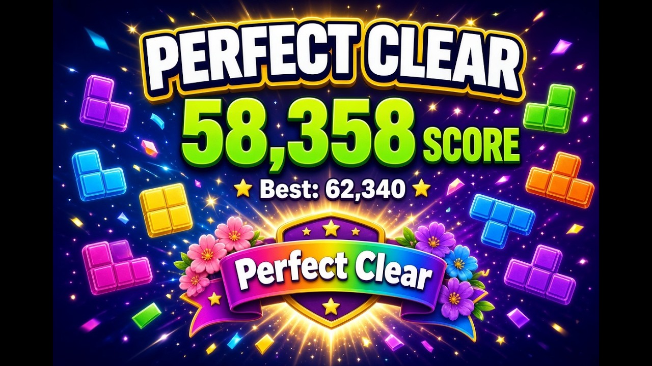Block Blast Gameplay — Perfect Clear & Best Score Attempt (No Talking, Relaxing)