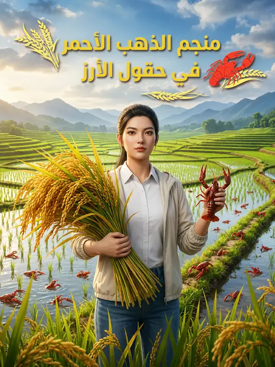 منجم الذهب الأحمر في حقول الأرز poster