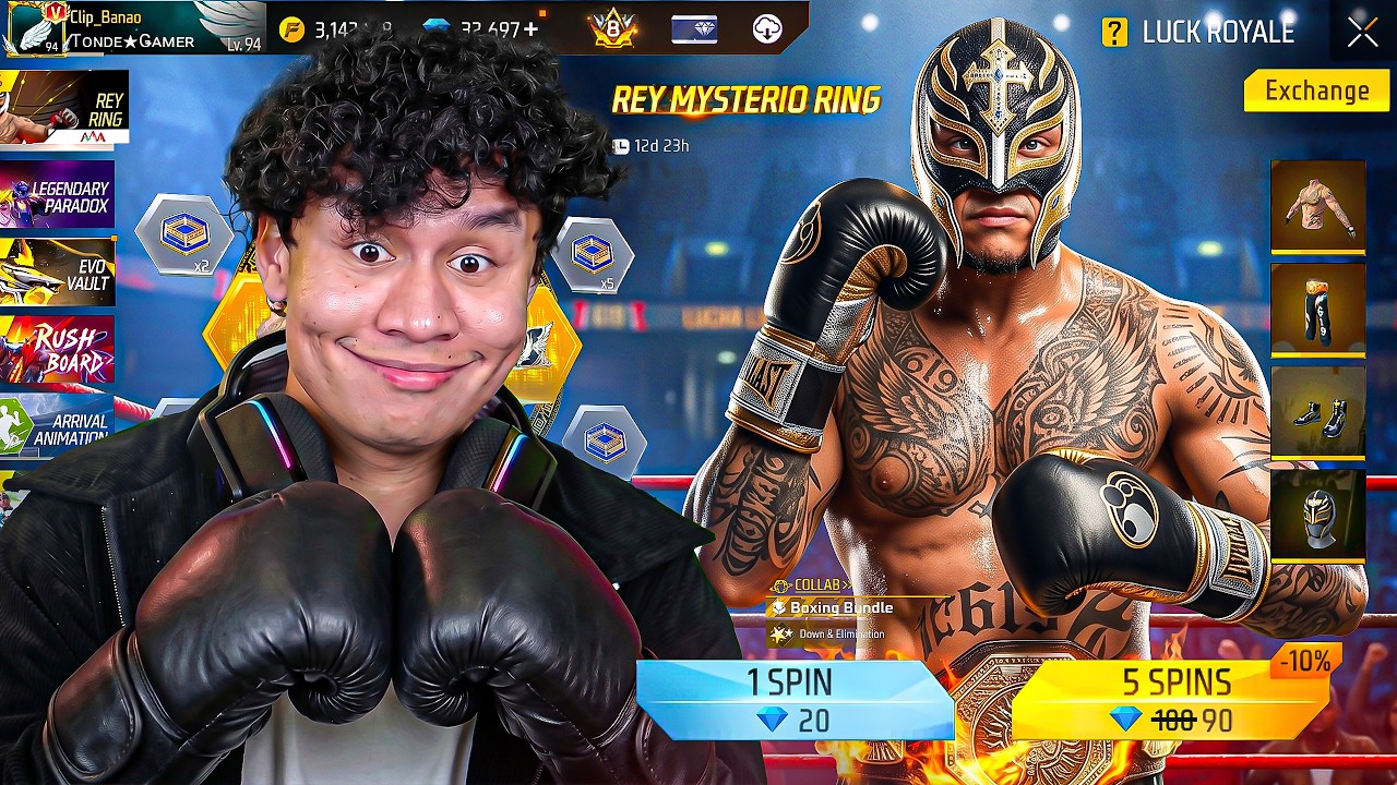 Real Rey Mysterio in Free Fire đ± Tonde Gamer