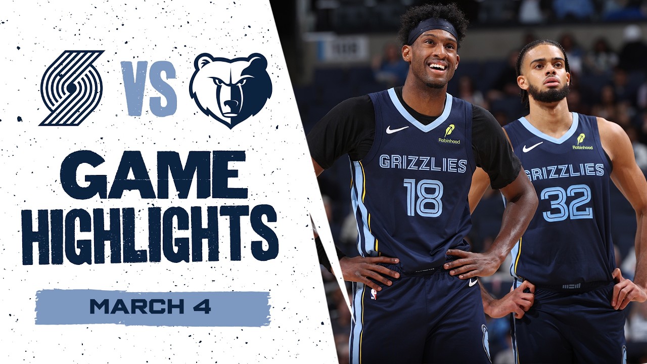 Memphis Grizzlies Highlights vs. Portland Trail Blazers background