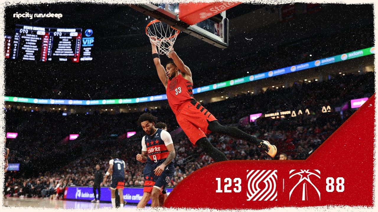 Portland Trail Blazers 123, Washington Wizards 88 | Game Highlights | March 29, 2026