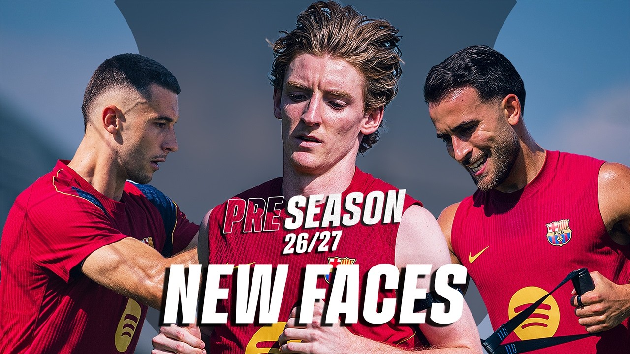 GORDON, ERIC GARCIA & JOAN GARCIA RETURN to FC Barcelona Preseason training 🔵🔴 background