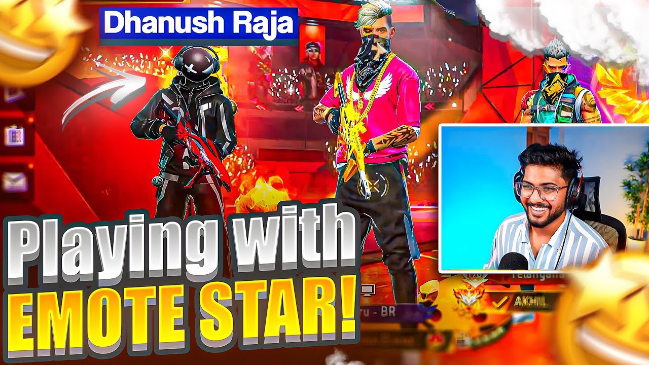 Playing With Emote Star Aka Dhanush Raja..!! 😂 After A Long Time..!! - Free Fire Telugu - MBG ARMY