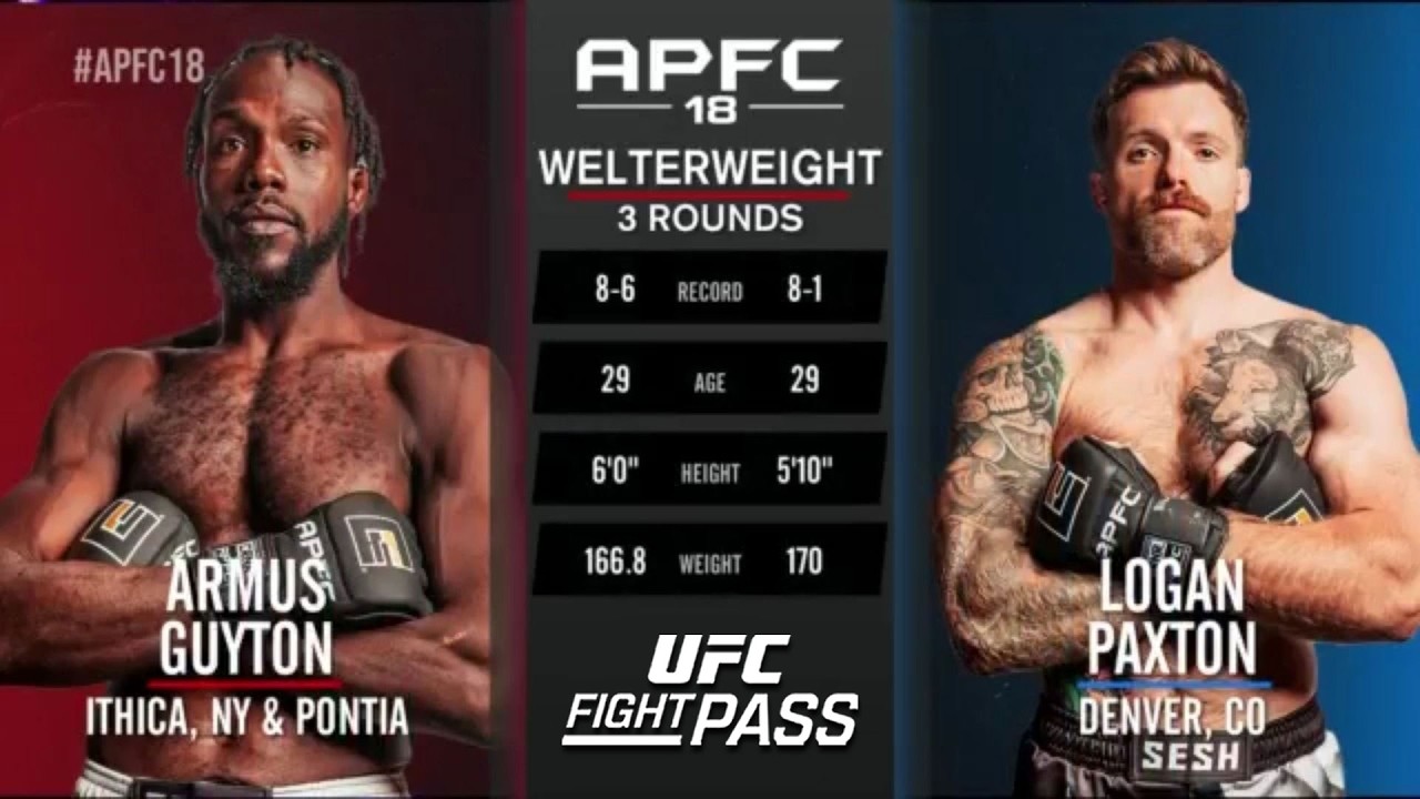 APFC 18: Logan Paxton vs Armus Guyton | July 27, 2025