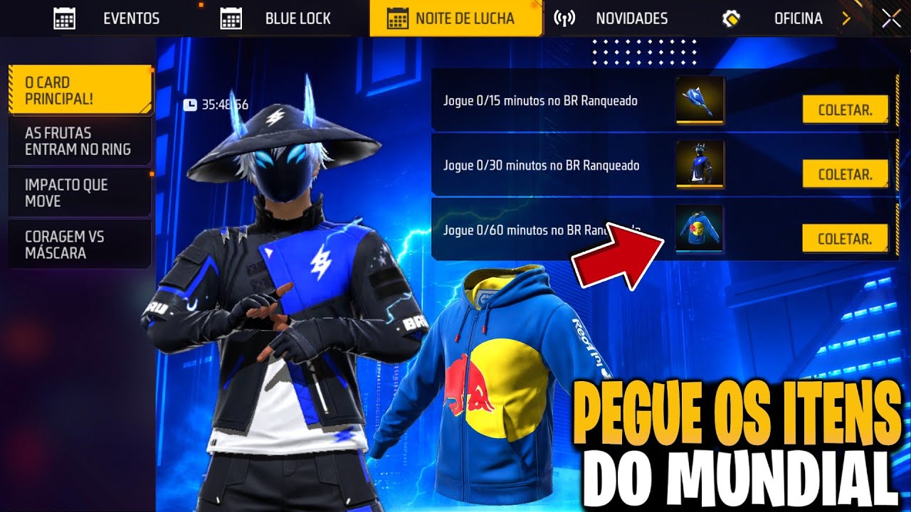 CORRE!! PEGUE A JAQUETA DA REDBULL, ITENS DO FFWS 2026 E LOJA MISTERIOSA NO FREE FIRE