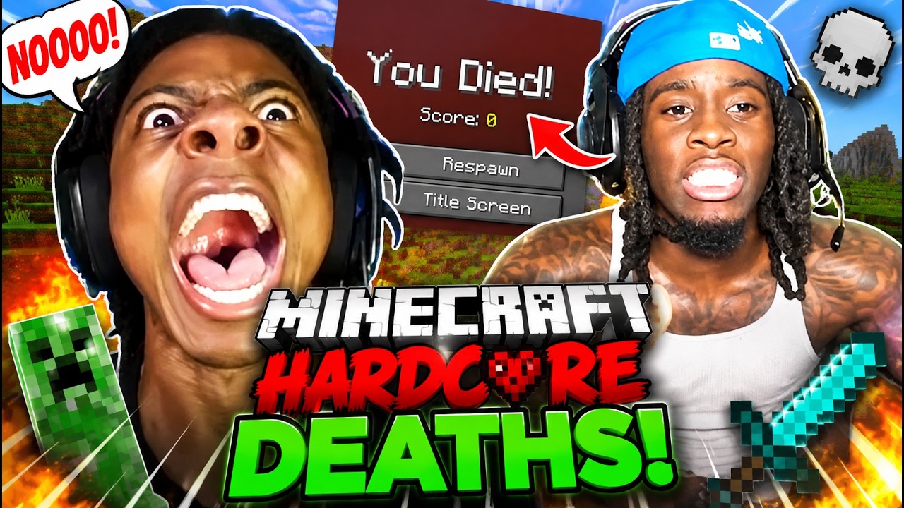 EVERY TIME Kai and Speed DIED MINECRAFT HARDCORE Season 2 Day 1 (Compilation) background