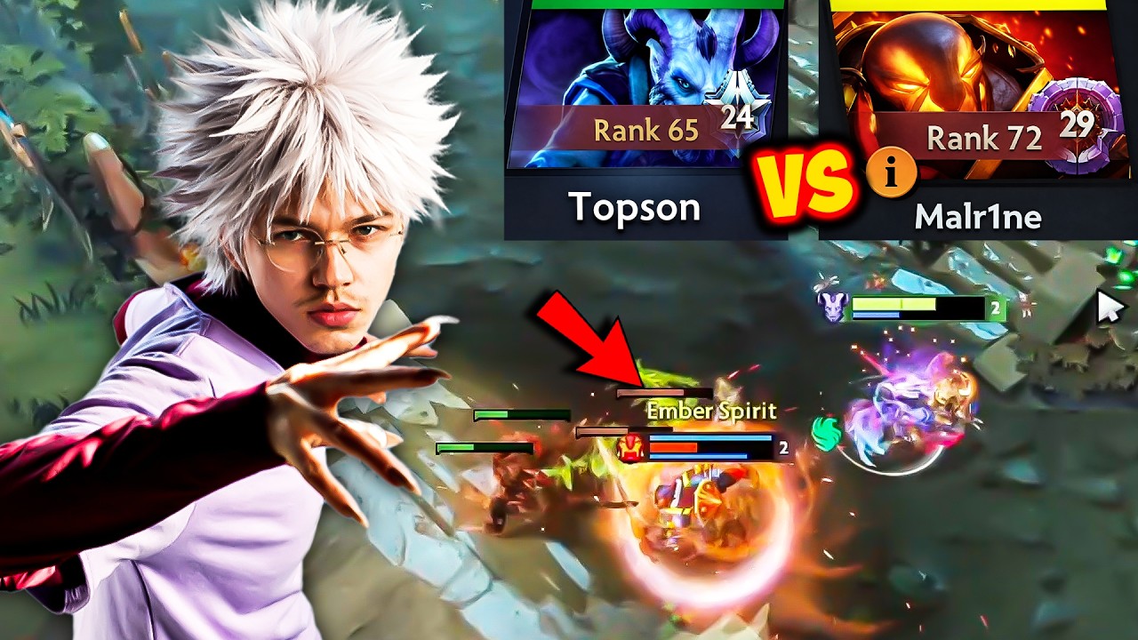 How Topson plays RIKI MID in a HIGH MMR ranked game... background