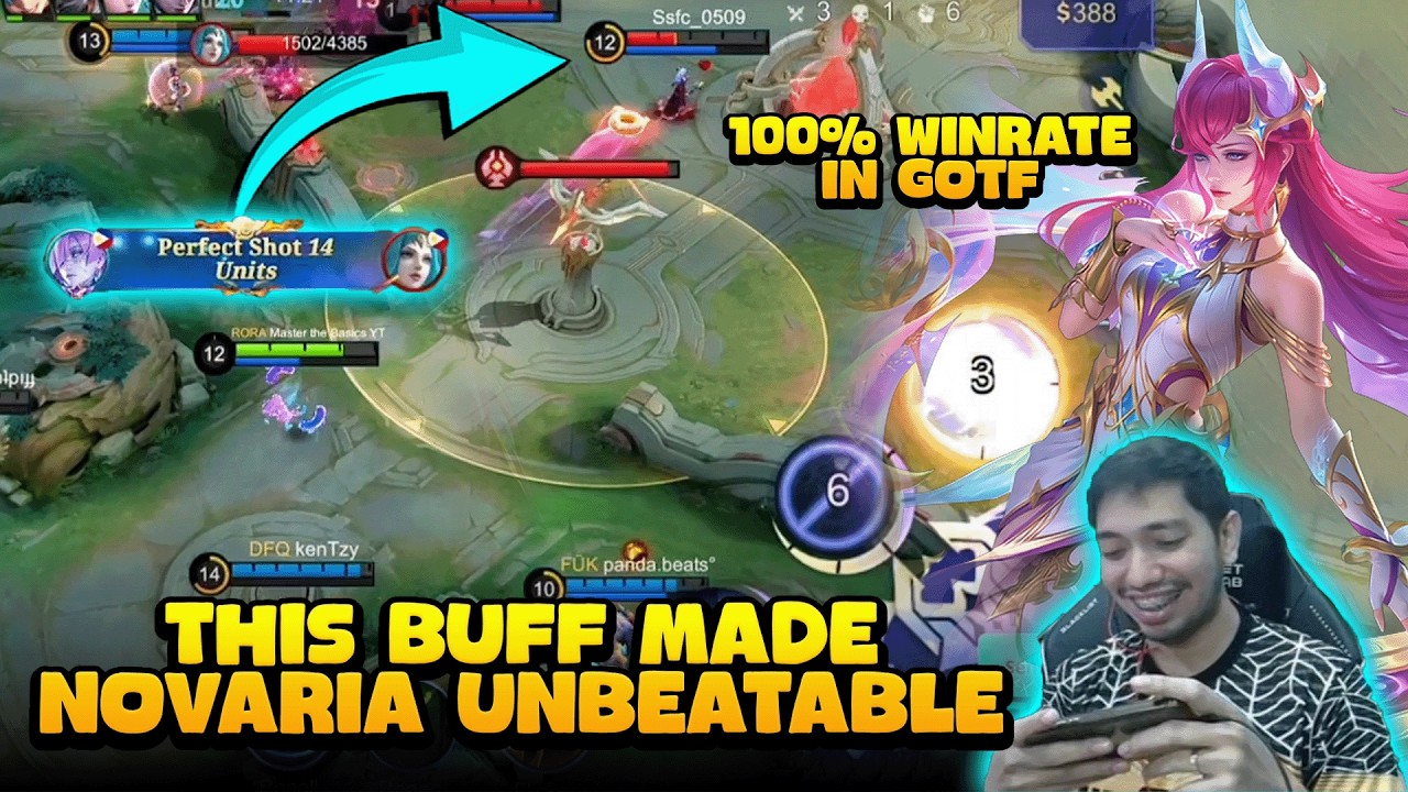 The Hero with 100% Win Rate in GOTF | Novaria Gameplay | MLBB background