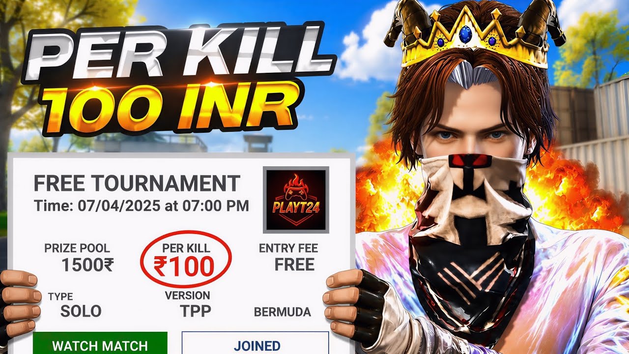 100 Per Kill Free Fire Tournament đ± | Can I Make Big Money? | Part 2 background