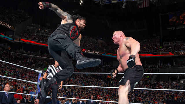 FULL MATCH: Brock Lesnar vs. Roman Reigns vs. Samoa Joe vs. Braun Strowman: SummerSlam 2017 background