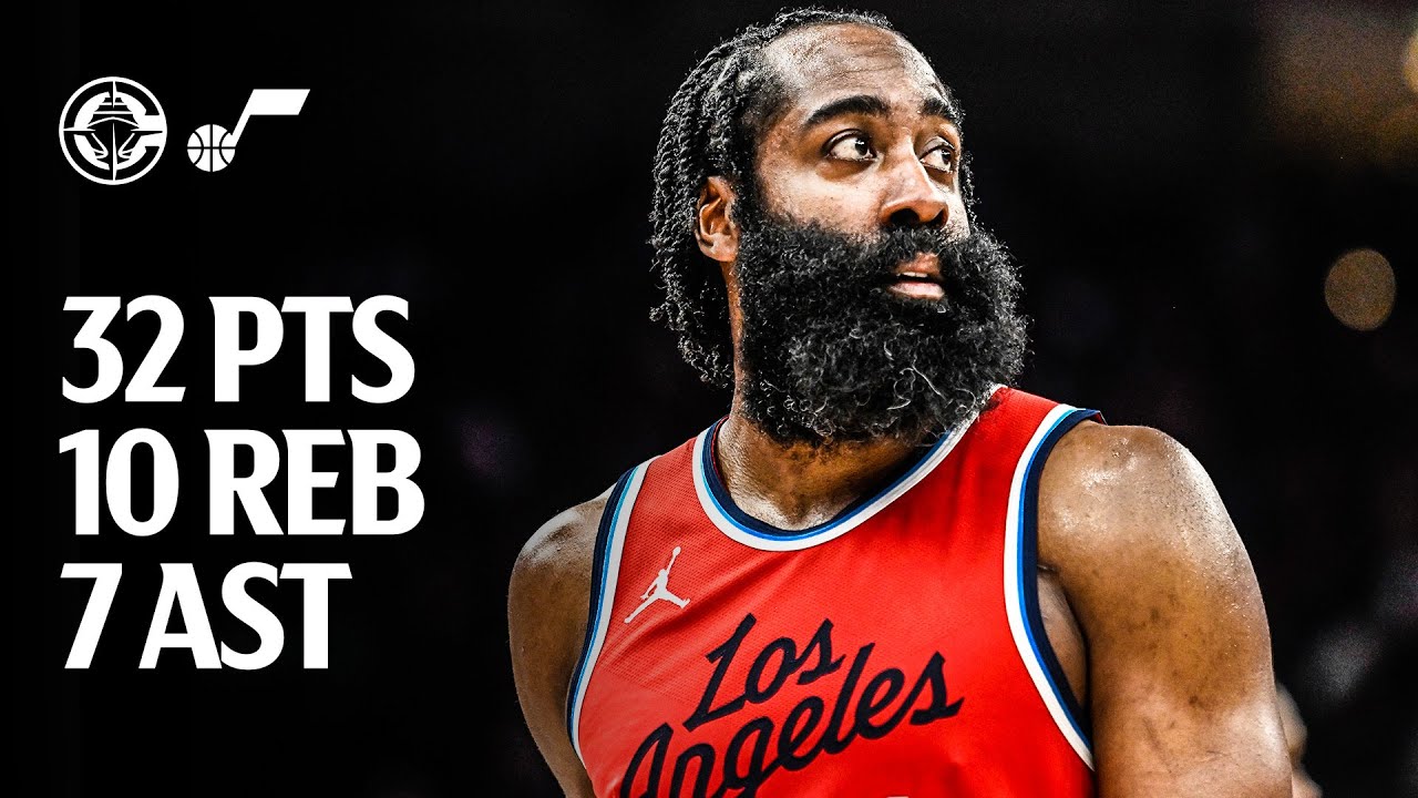 James Harden 32 PTS, 10 Reb, 7 AST in Win Over Jazz Highlights | LA Clippers