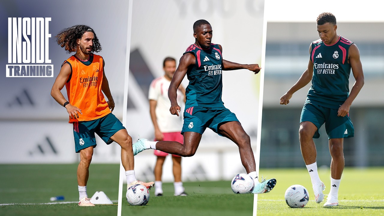 FIRST TRAINING SESSION FOR CUCURELLA AND KONATÉ! MBAPPÉ AND TCHOUAMENI ARE BACK! background