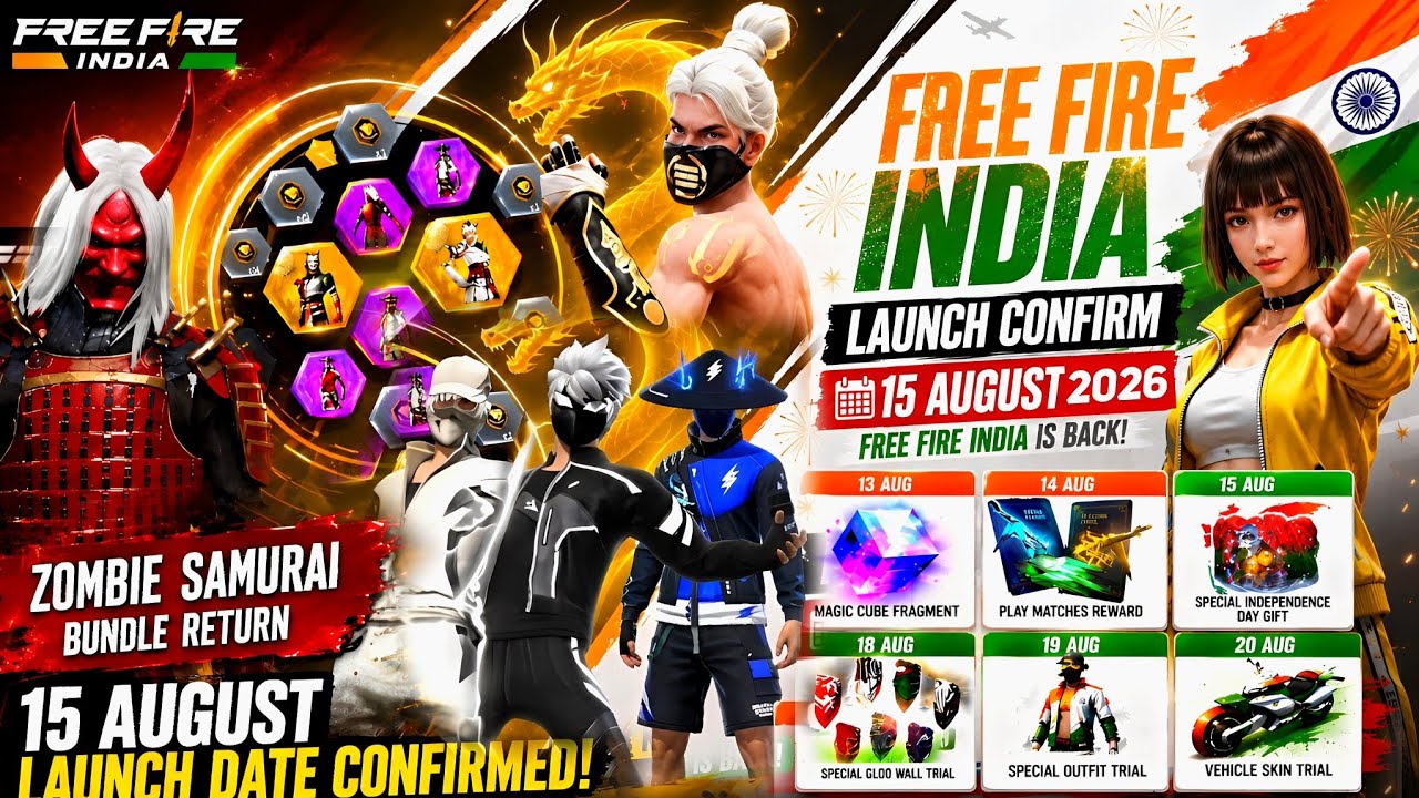 Free Fire India Launch Date🔥 | 15 August Event, Dark Bundles | 🔥|Free Fire New Event | Ff New Event background