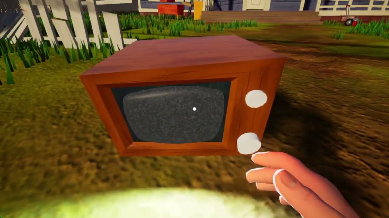 FLYING with my Neighbor TV glitch Hello Neighbor background