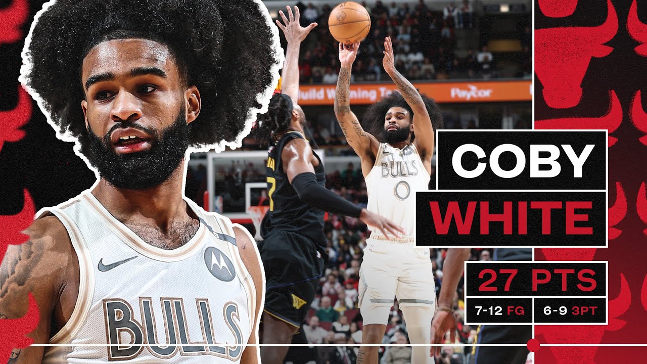 Coby White catches fire against Golden State ЁЯФе 27 points & 6 threes | Chicago Bulls Highlights background