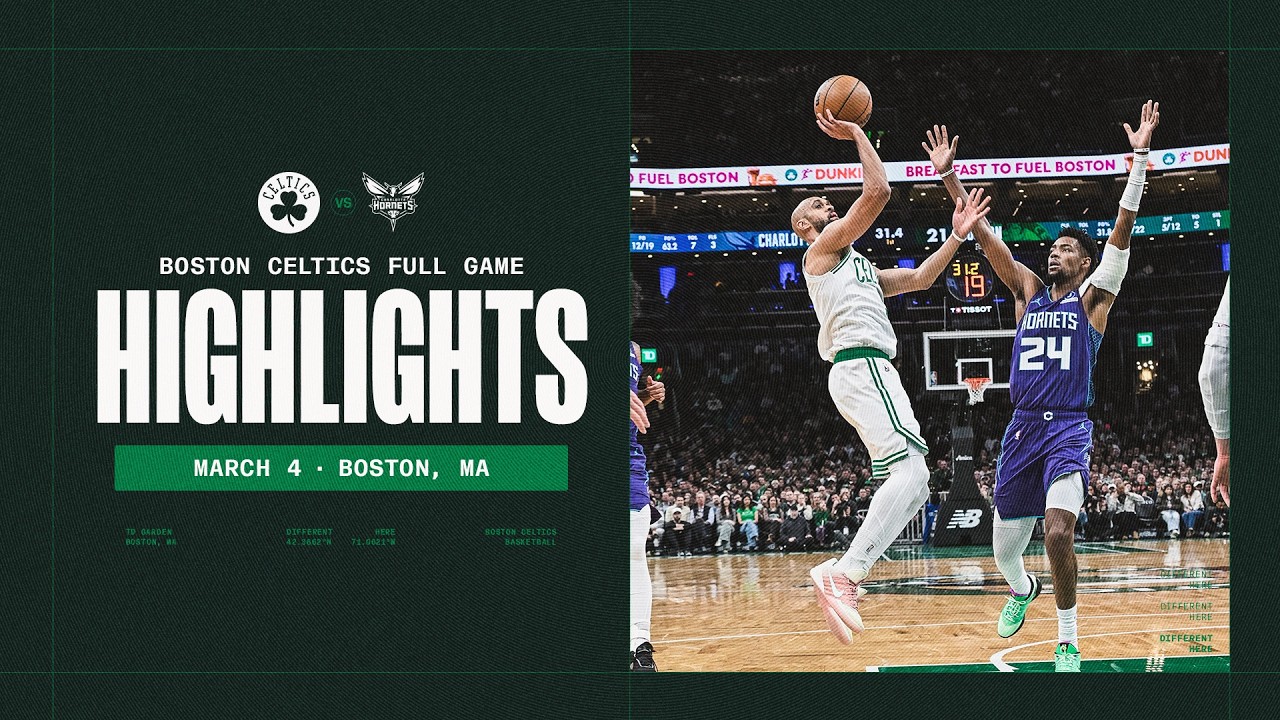 The Boston Celtics fall to the Charlotte Hornets 118 - 89 | Extended Highlights background
