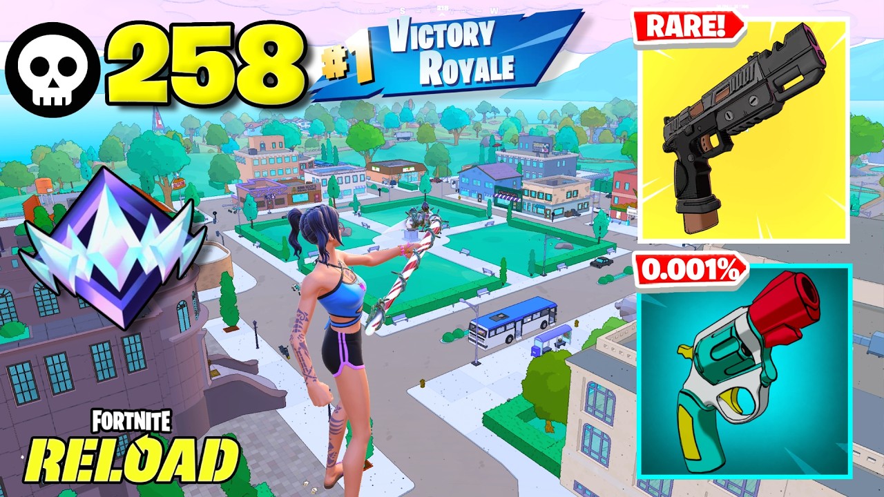 258 Elimination "RANKED RELOAD” Gameplay Wins (Fortnite Chapter 7 PS5 Controller) background