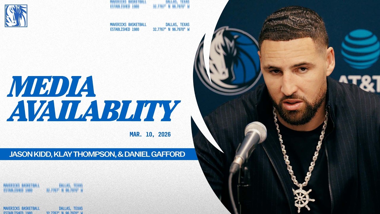 Jason Kidd, Klay Thompson, & Daniel Gafford | Post-Game Media Availability @ ATL | 3/10/26 background