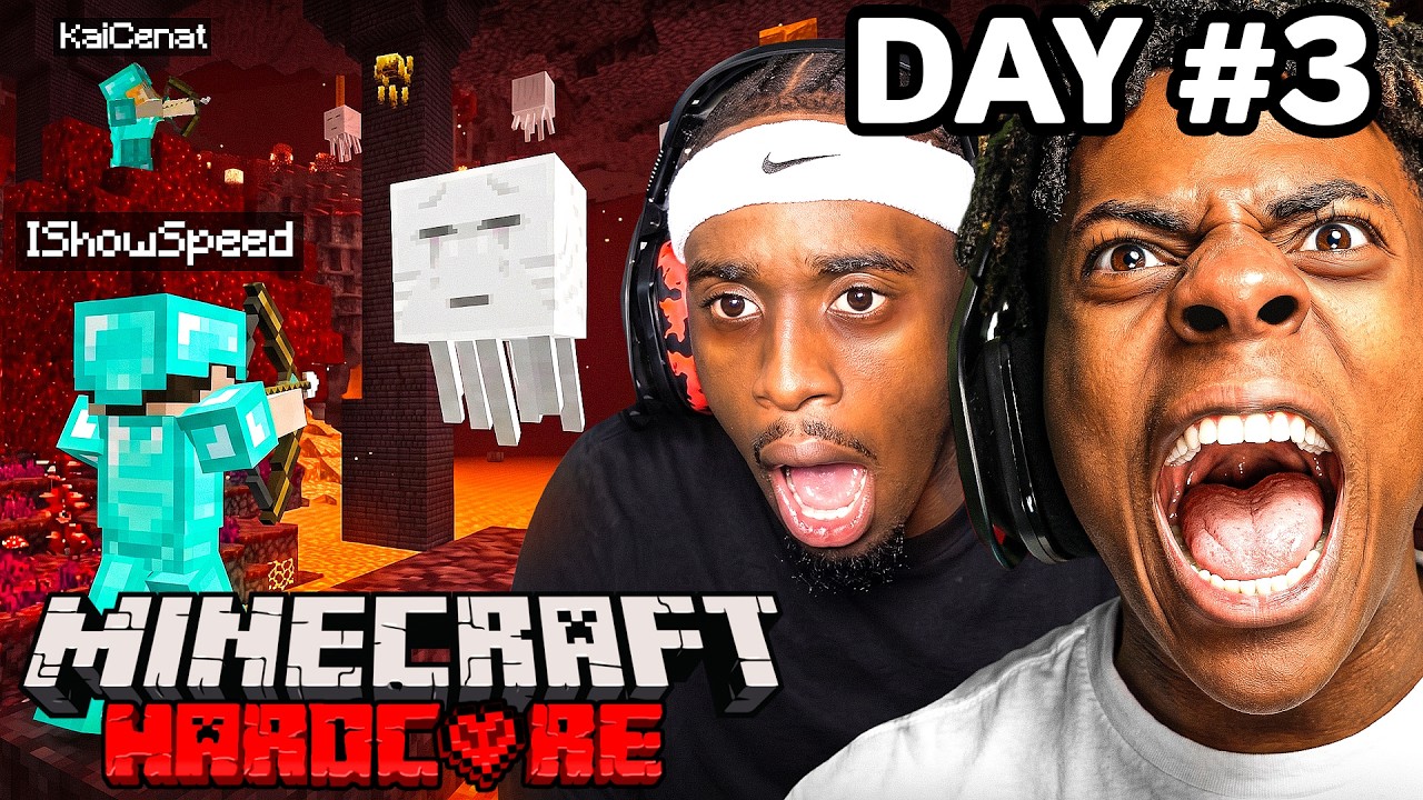 MINECRAFT HARDCORE ALL BOSSES DAY 3 🍄🔨🧟♂️ft. KaiCenat (Part 2)