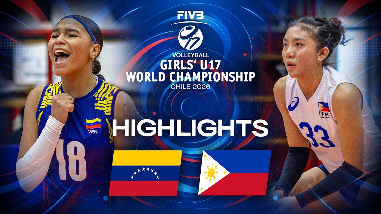 Venezuela 🇻🇪 vs. Philippines 🇵🇭 - Highlights | Pool Play | Girls' U17 World Championship 2026 background
