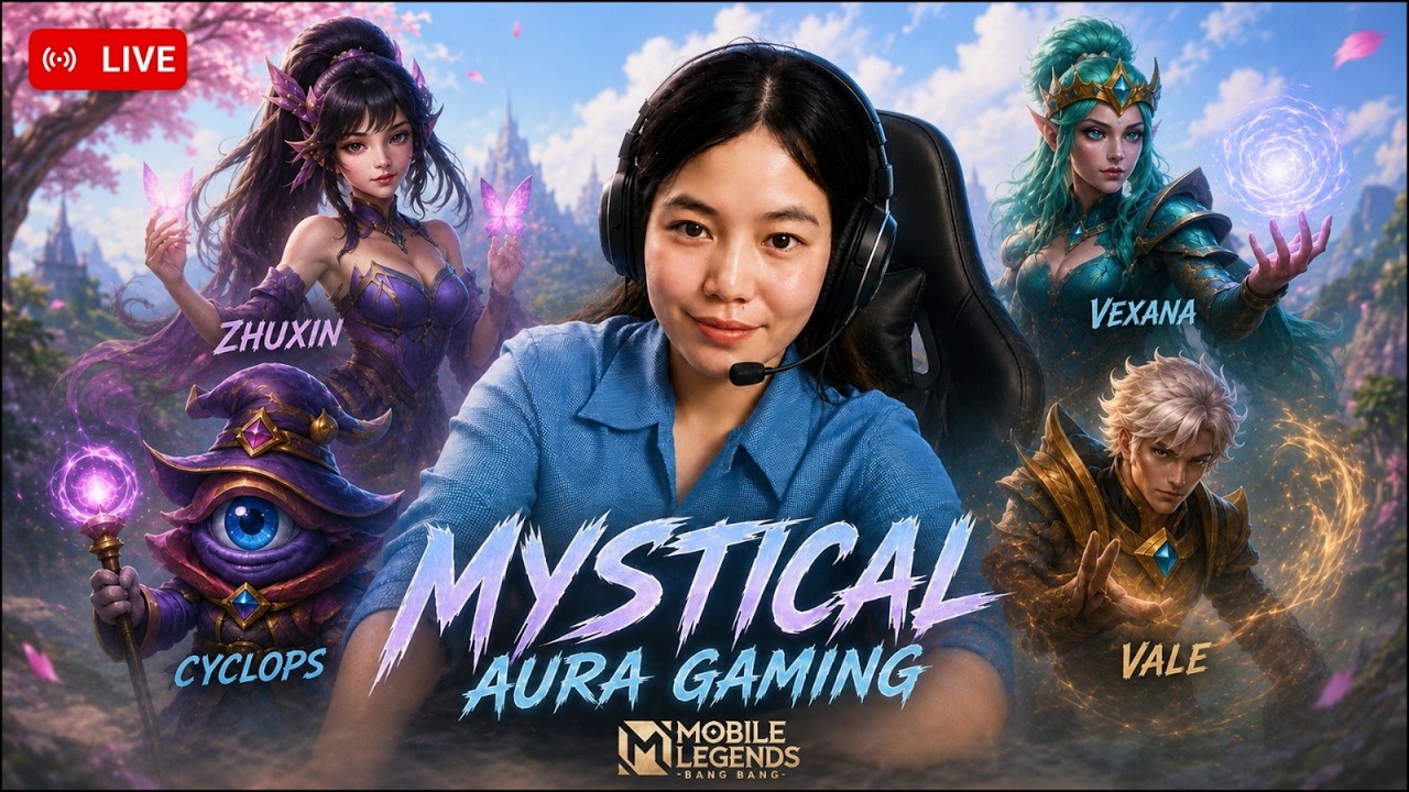 🔴 Mobile Legends LIVE | ❄️ Road to Global Aurora | Rank Push + Viewer Customs 🏆 | #mlbb #moba5v5 background