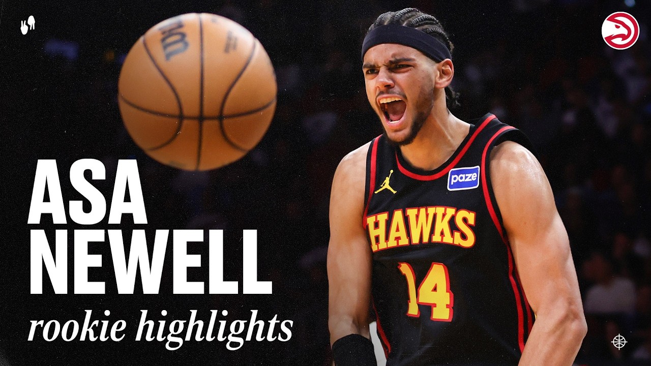 Asa Newell Rookie Season Highlights | Atlanta Hawks background