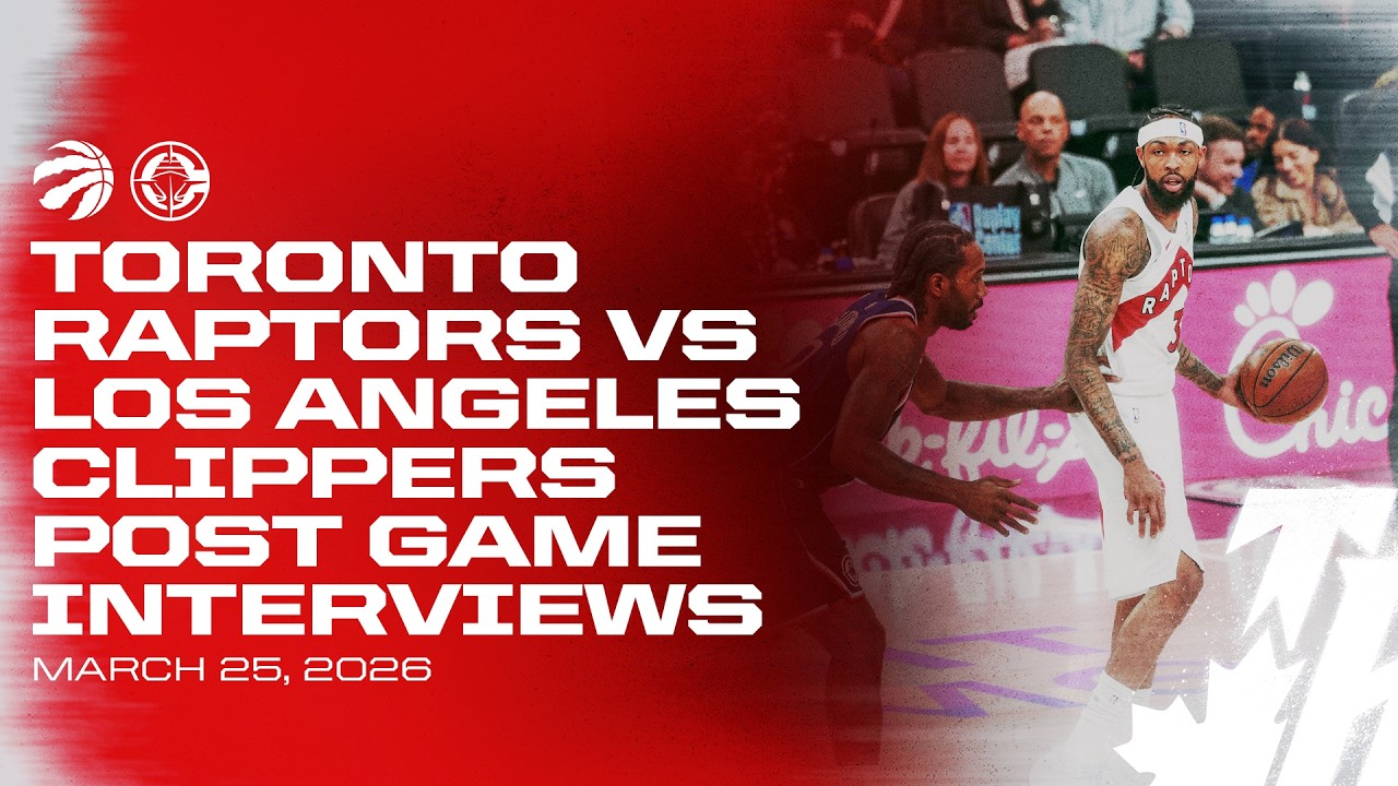 Toronto Raptors Full Media Availabilities | Post Game at Los Angeles Clippers | March 25, 2026 background