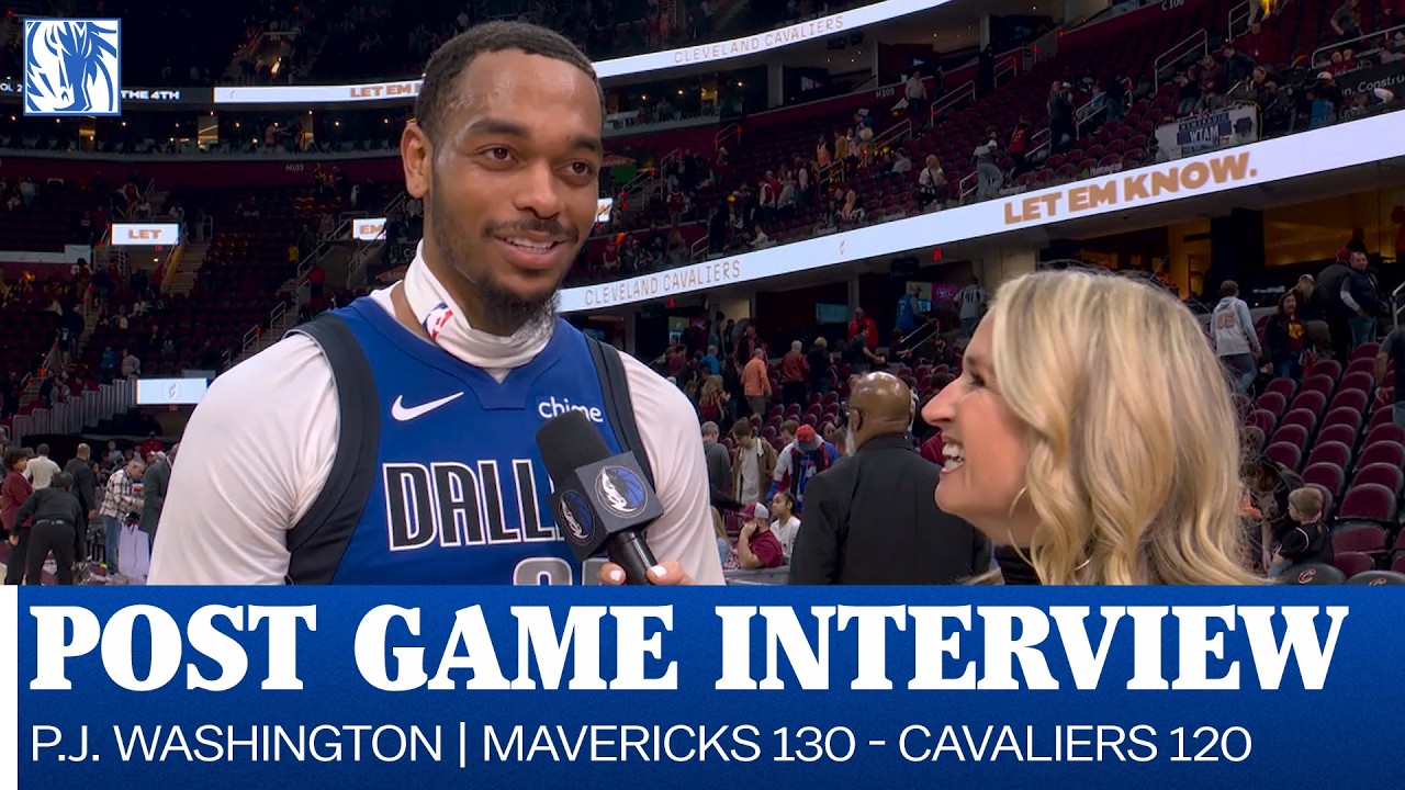 P.J. Washington Post Game Interview at Cleveland Cavaliers | March 15, 2026 background