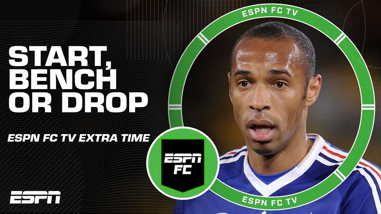 Start, Bench or Drop featuring legendary French forwards 👀 | ESPN FC Extra Time background
