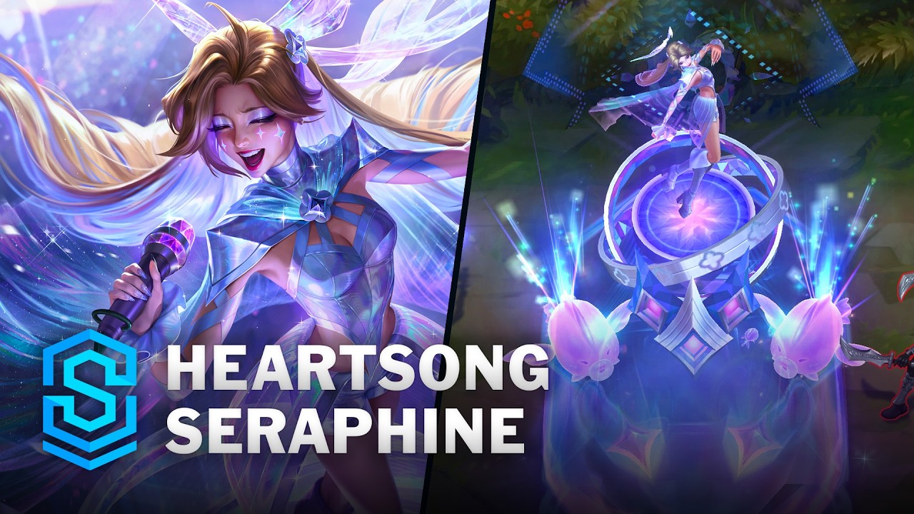 Heartsong Seraphine Skin Spotlight - Pre-Release - PBE Preview - League of Legends background