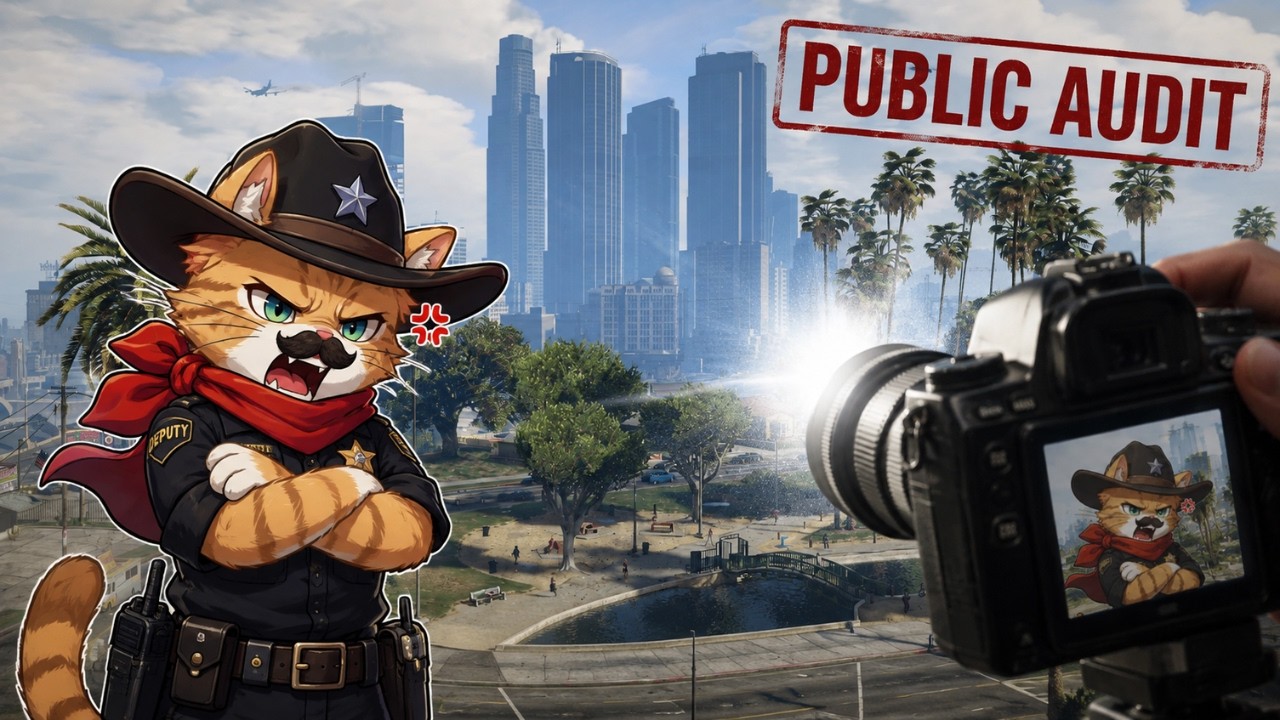 Public AUDITING The Faithful Sheriff in GTA FIVEM 🤣 background
