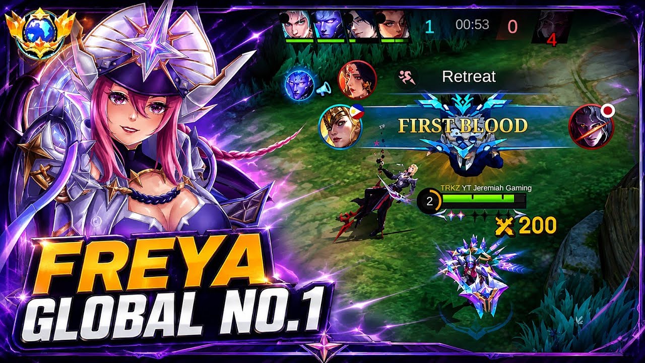 THIS IS WHY FREYA DANGEROUS IN EXP LANE!!! ( MUST TRY ) FREYA BEST BUILD 2026 - MLBB background