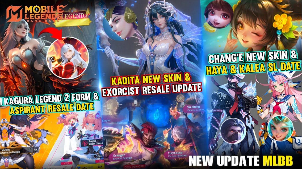KAGURA LEGEND 2 FORM | EXORCIST & ASPIRANT RESALE | KALEA & HAYA SL DATE | UPDATE UPCOMING SKINS background