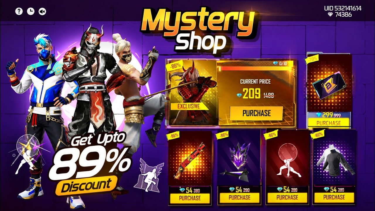Next Mystery Shop Discount Confirm Date |New Event Free Fire Bangladesh Server |Free Fire New Event background