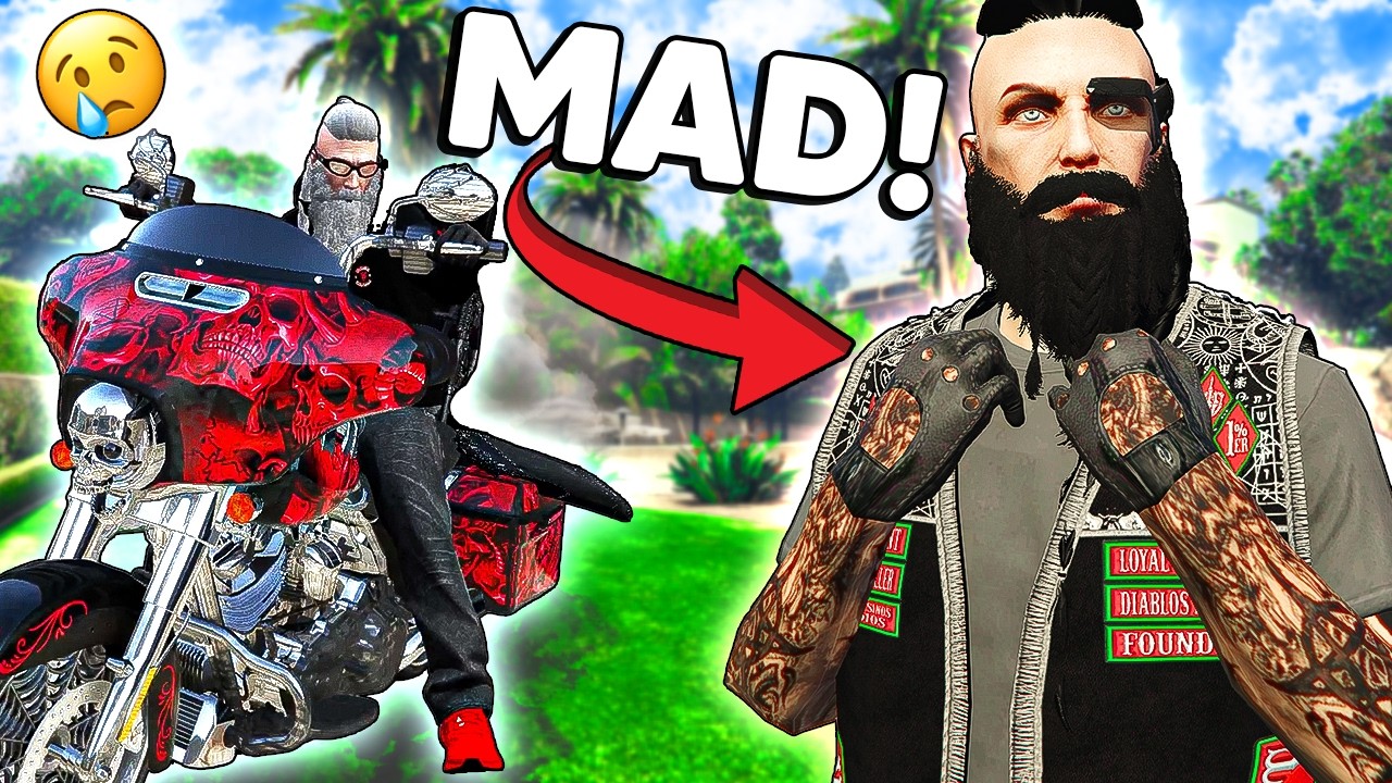 Bikers Rage When I Wear Their Custom Clothes In GTA RP background