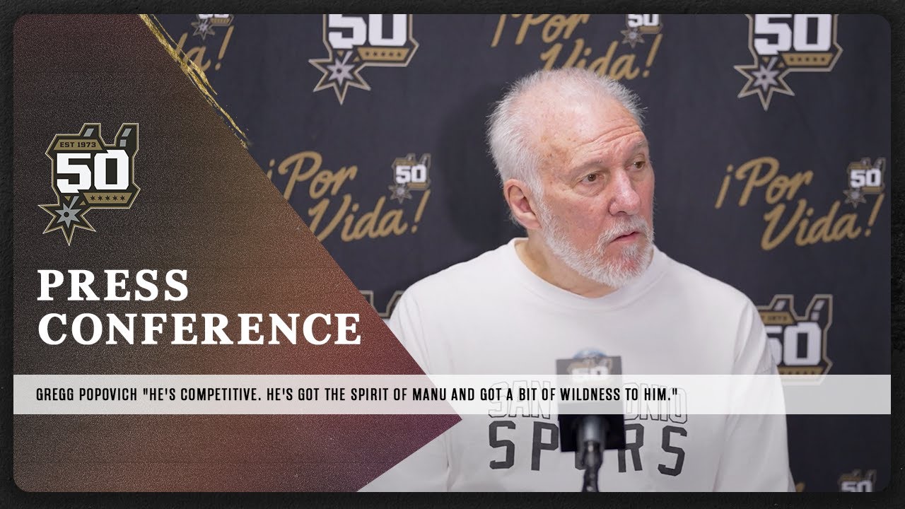 Gregg Popovich Pregame vs. Mavericks | San Antonio Spurs | 4.9.23 background