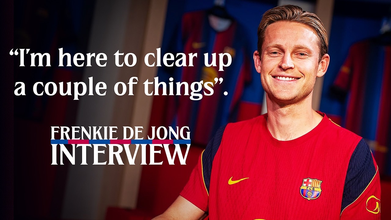 🔴EXCLUSIVE INTERVIEW: FRENKIE DE JONG | FC Barcelona 🔵🔴 background