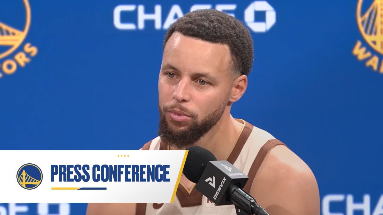 Stephen Curry Recaps Warriors Win Over Kings | Jan. 9, 2026 background
