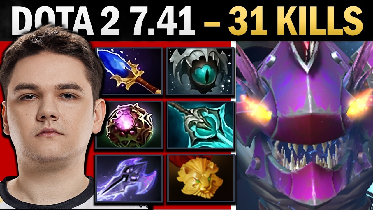 Slark Dota 2 7.41 with 31 Kills and Courage - Dota Gameplay