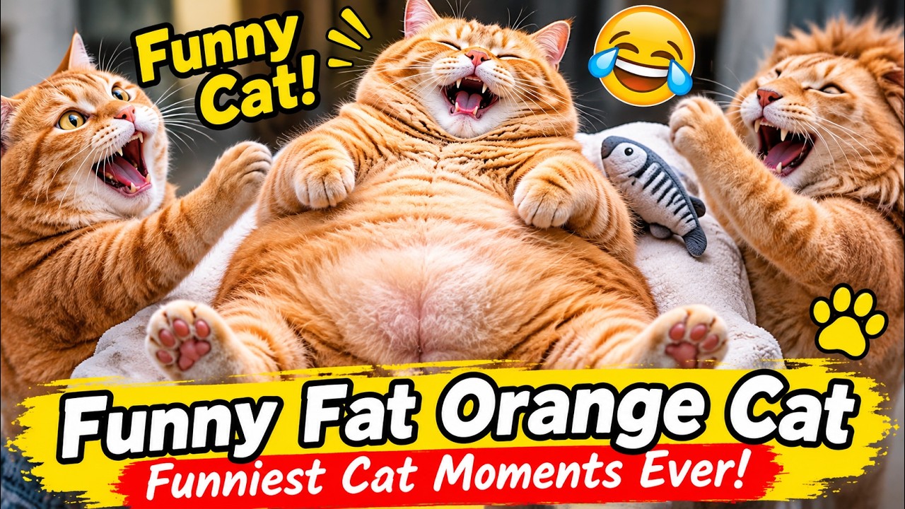 Funny Fat Orange Cat ЁЯШ╣ЁЯзб | Funniest Cat Moments Ever! | Hilarious Orange Cat Compilation background
