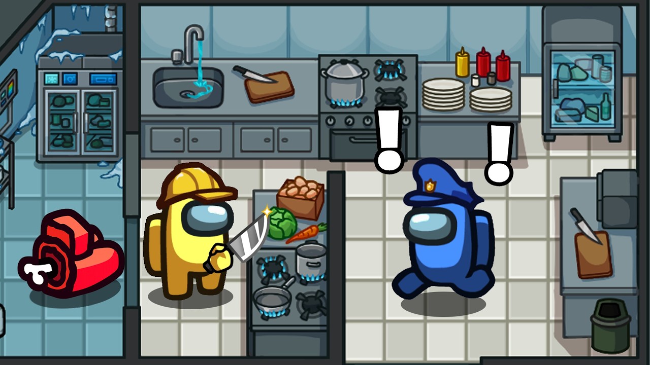 *NEW* Kitchen Room Added To Skeld In Among Us! background