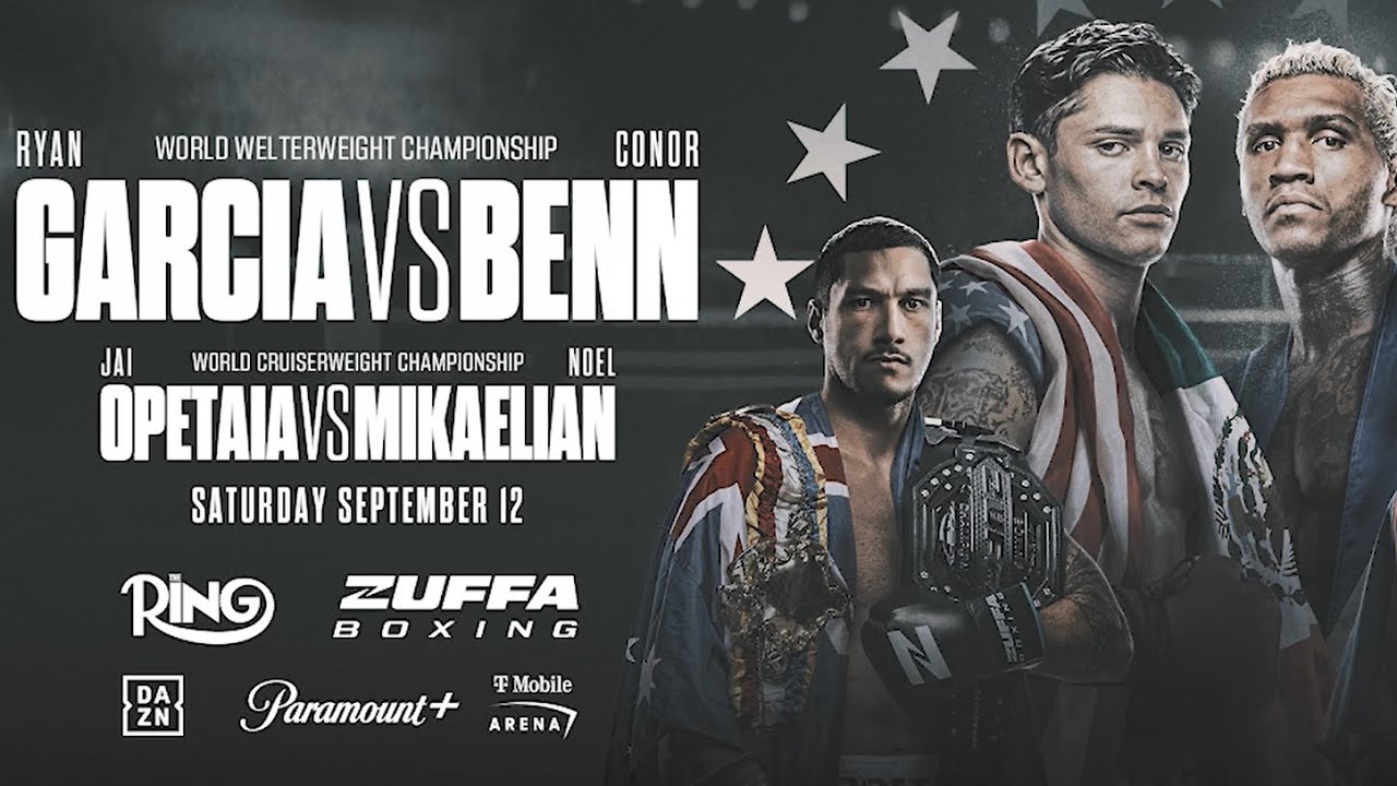 Ryan Garcia vs. Connor Benn LIVE Sept. 12 on Paramount Plus background