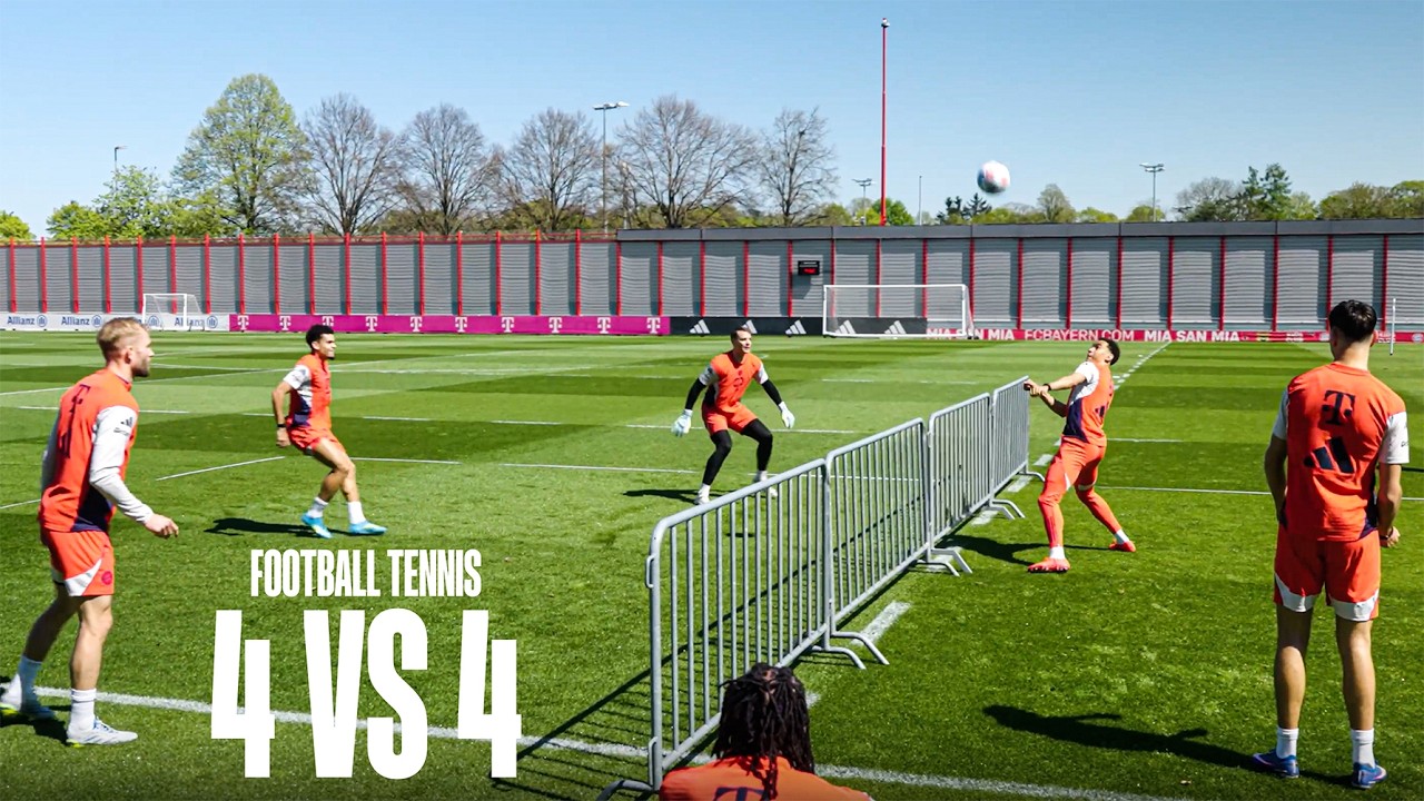 The battle is ON 🔥 | 4 vs 4 Football Tennis in Training background