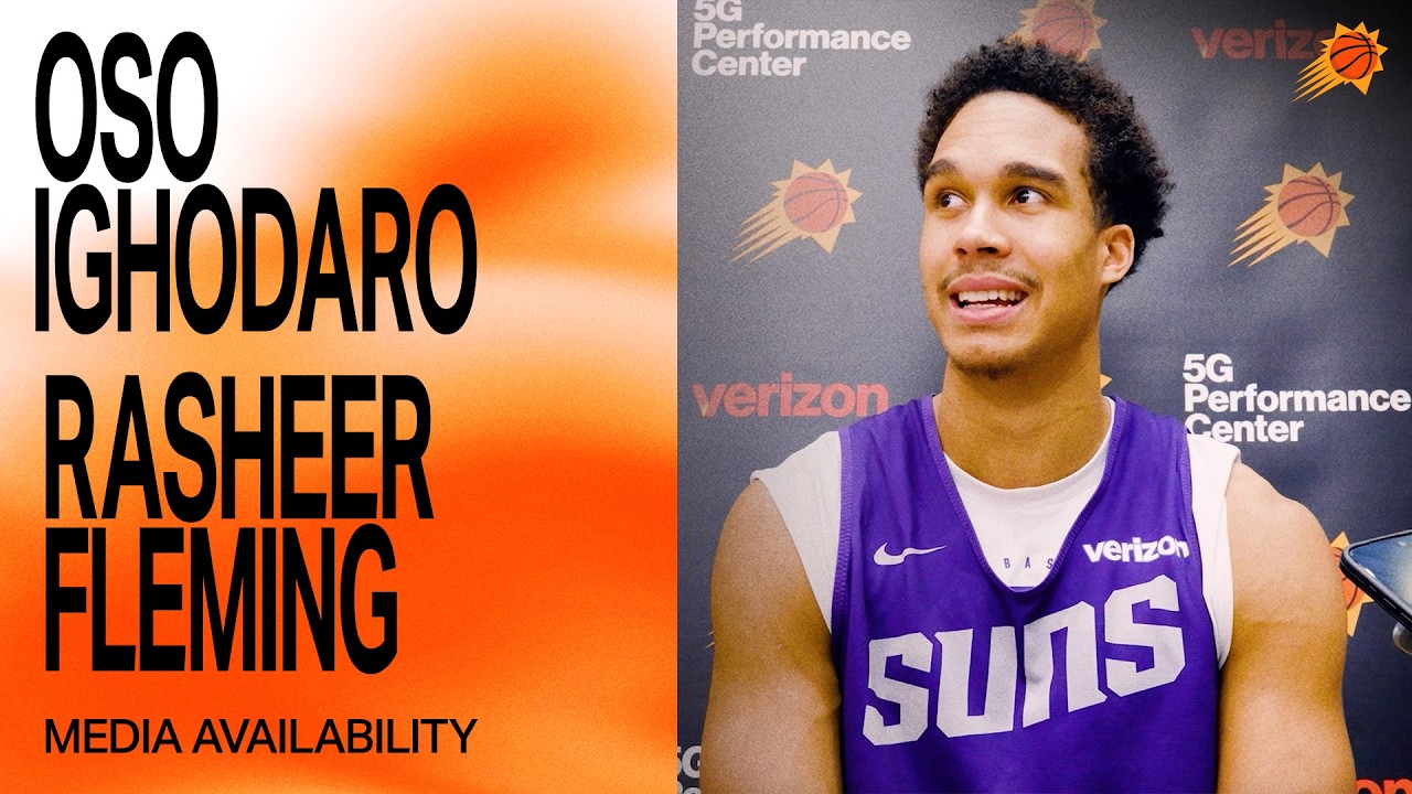 Oso Ighodaro and Rasheer Fleming Shootaround Media Availability | 3-5-26 | Phoenix Suns background