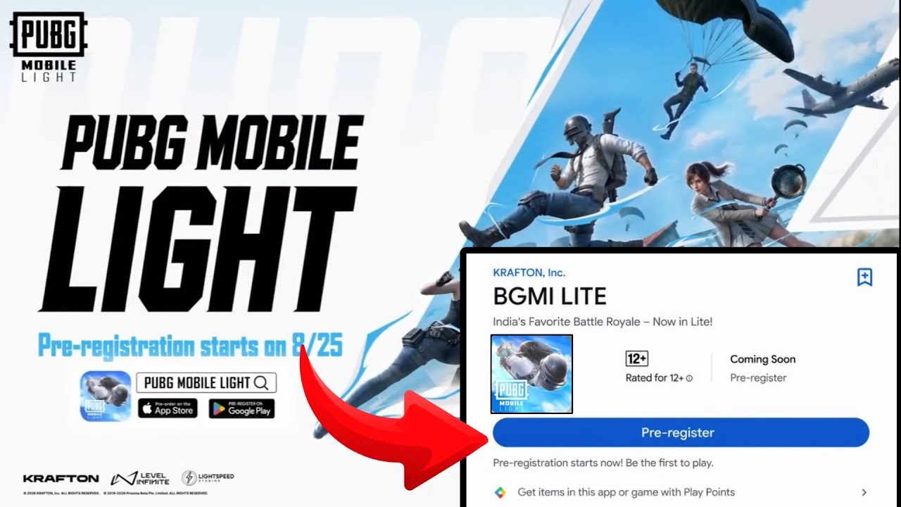 BGMI LITE ID TRANSFER START | PUBG LITE UNBAN | BGMI LITE RELEASE DATE 2026 background
