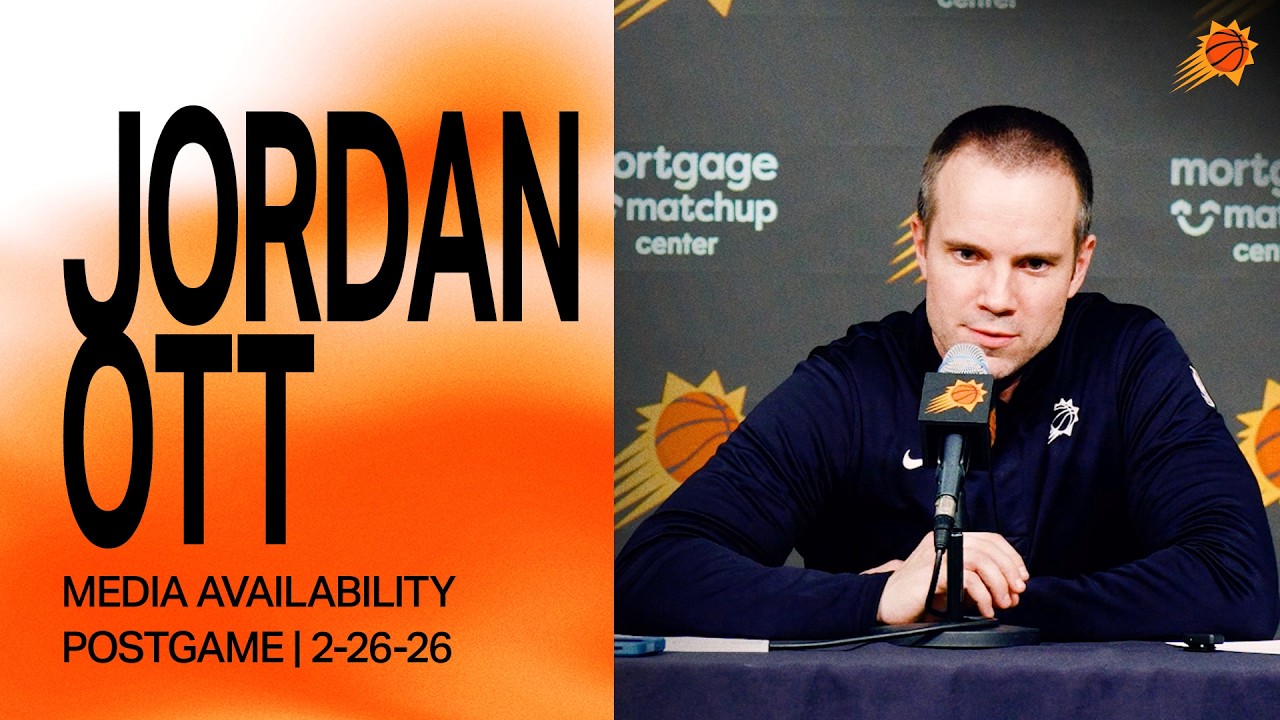 Head Coach Jordan Ott Postgame Availability | Phoenix Suns | 2-26-26 background