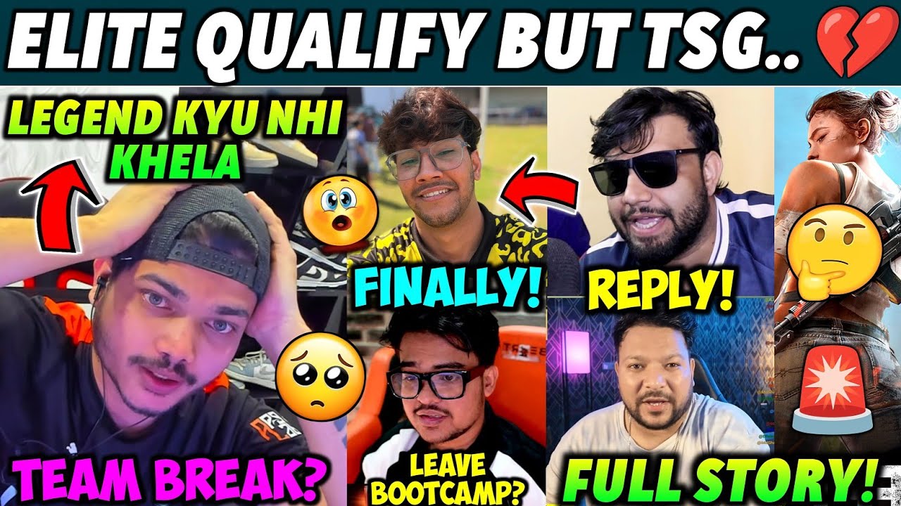 TEAM ELITE QUALIFY But TSG..💔, Tsg Ritik on Legend & Team Break🥹, Insane vs Resurrection Full Matter background
