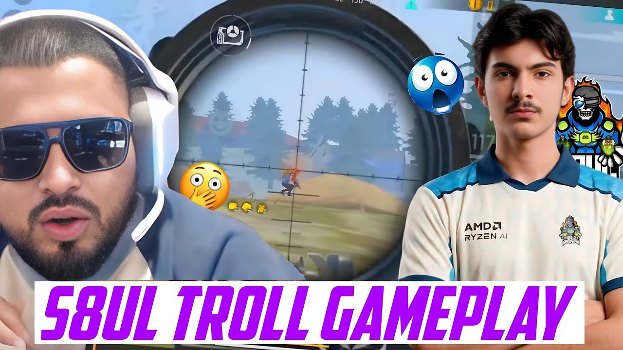 SID CRAZY REACTION ON S8UL TROLL GAMEPLAY 😱 | FREE FIRE | background