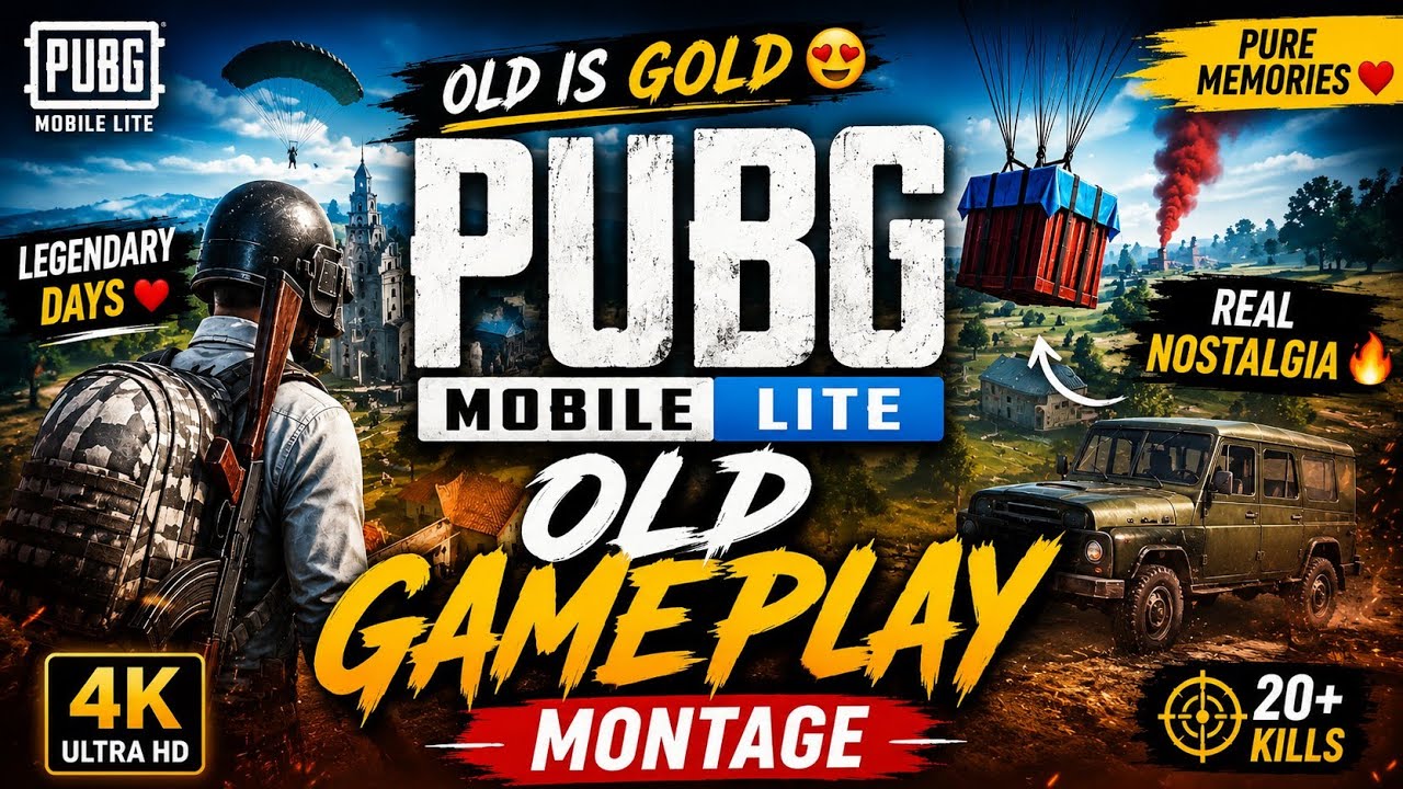 🔥 PUBG MOBILE LITE IS BACK IN MEMORIES 😍 | Old Gameplay Montage | 2026 background